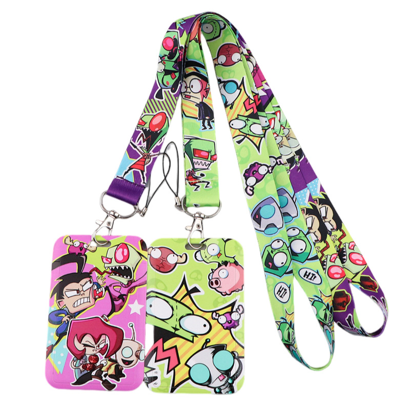 Neck Hanging Phone Holder - Alien Invader Zim Neck Strap Lanyard