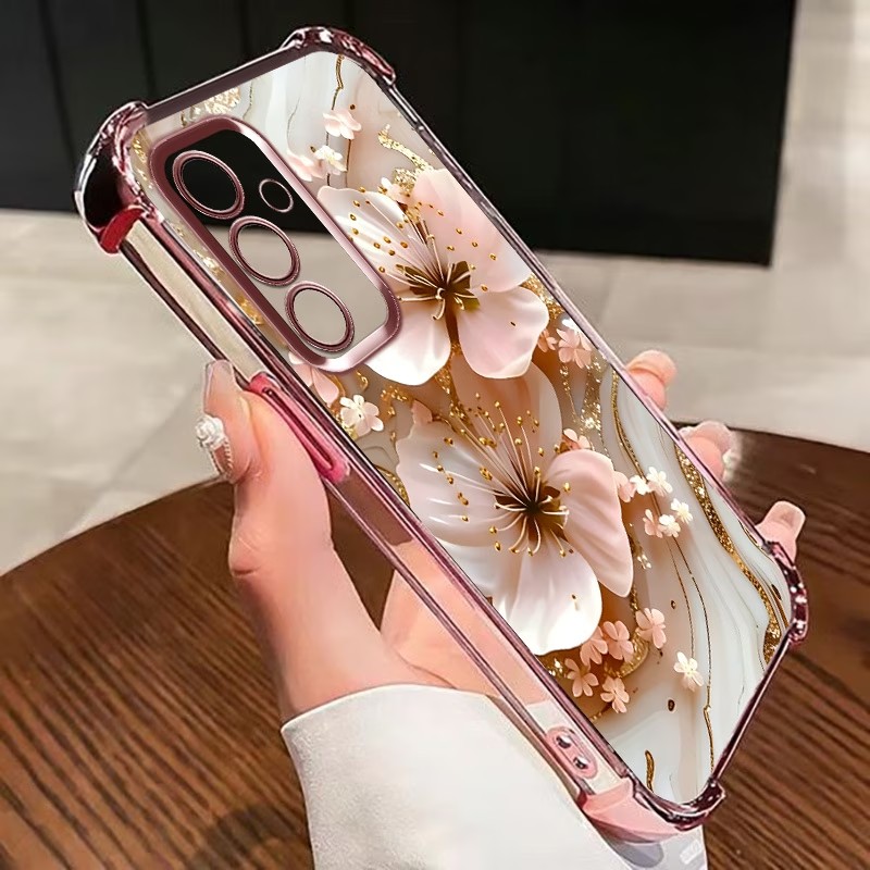 Electroplated Flower Clear Pho - Samsung Accessories Phone review and price