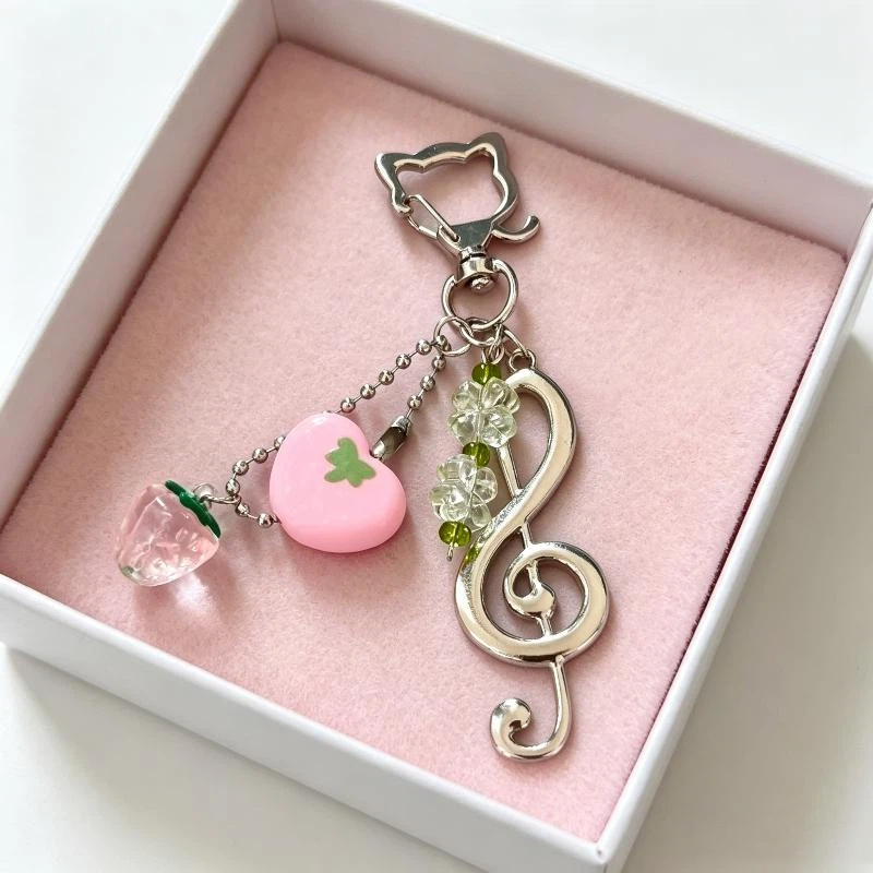 Cute Strawberry Star Keychain  - Phone Accessories For Teen Girls review and price