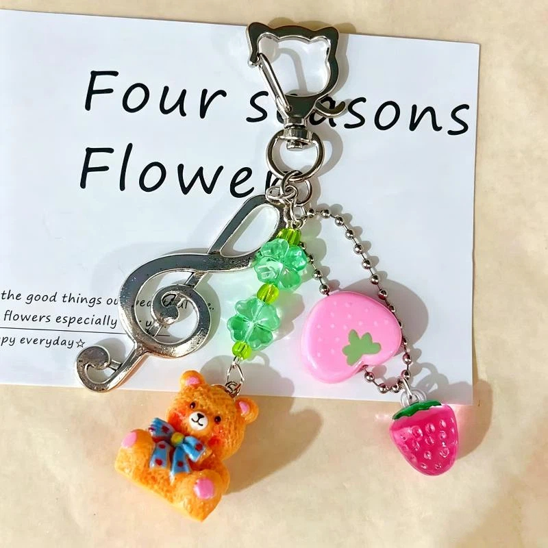 Cute Strawberry Star Keychain  - Phone Accessories For Teen Girls review and price