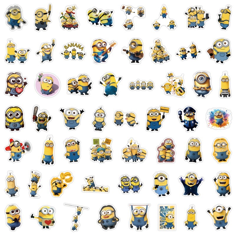 55pcs Minions Cartoon Graffiti - Phone Accessories Ideas review and price