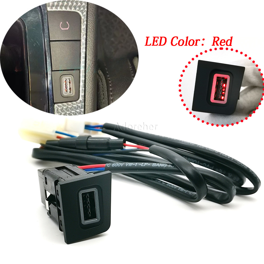 1PC Red LED Car Phone Charger  - Phone Accessories Charger review and price