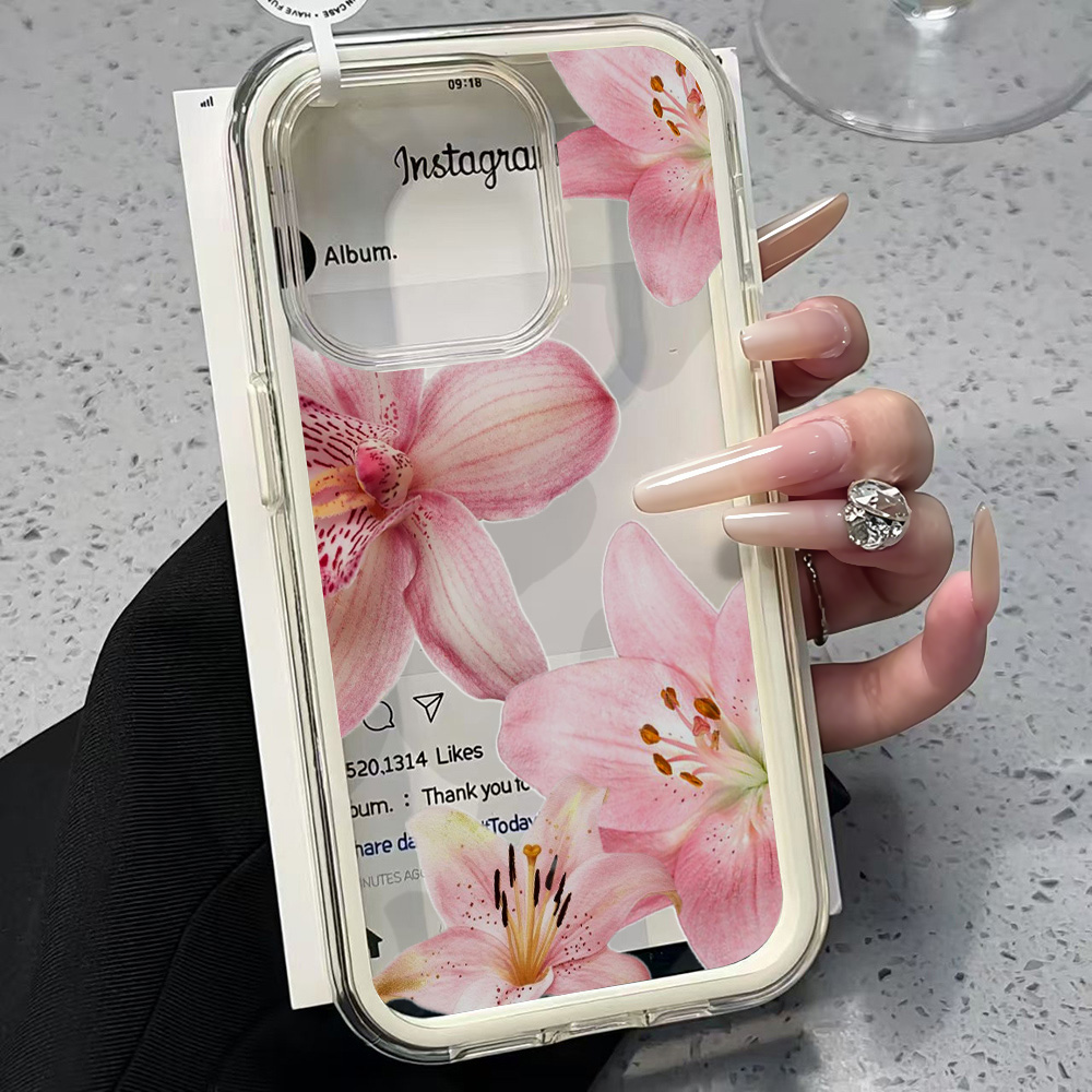 Pink Lily Flower Clear Phone C - Xo Phone Accessories review and price