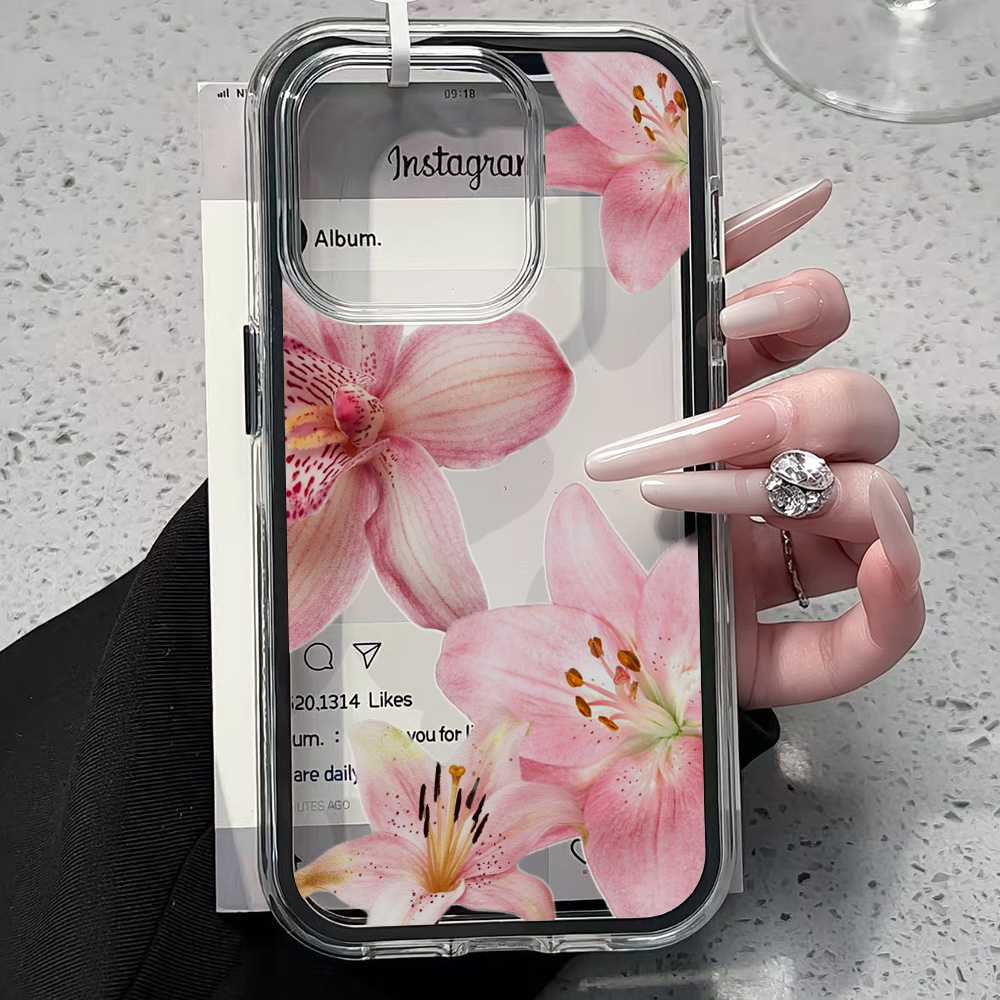 Pink Lily Flower Clear Phone C - Xo Phone Accessories review and price