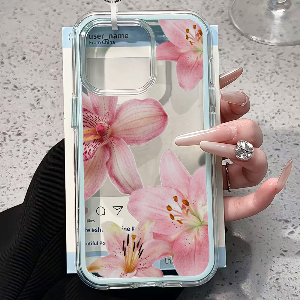 Pink Lily Flower Clear Phone C - Xo Phone Accessories review and price
