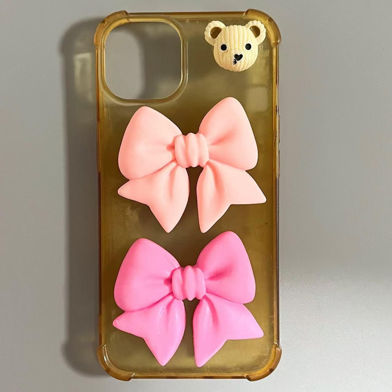 1Pcs Y2K Kawaii Bling Pink Bow - Phone Accessories Logo Design review and price