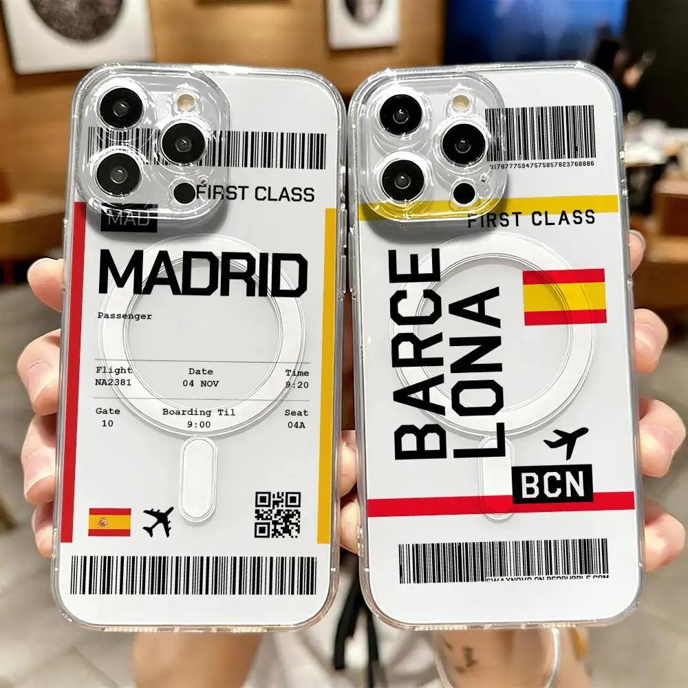 Travel Plane Ticket Spain Phon - Phone Accessories Magnetic review and price