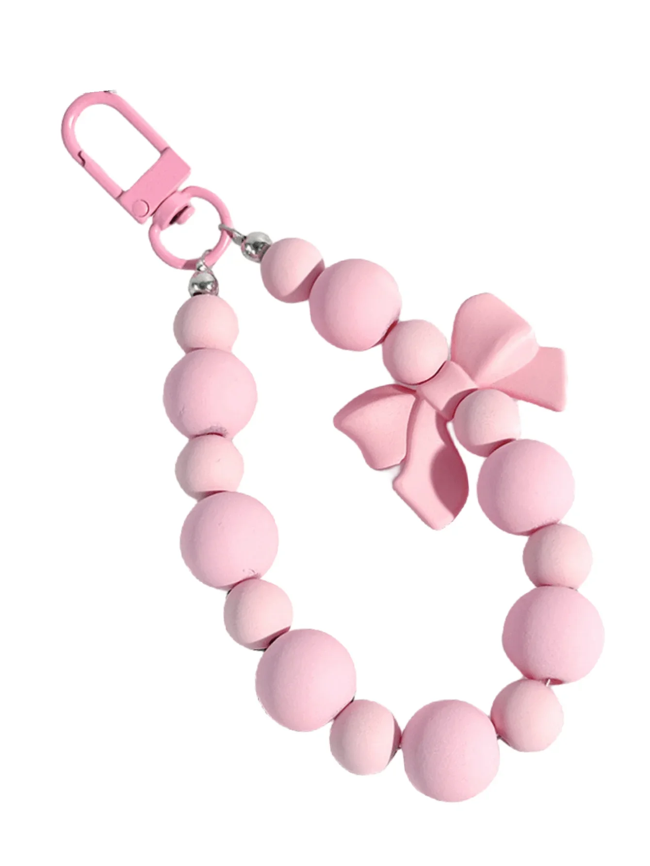 1pc Pink Pearl Bow Keychain Mo - Phone Accessories For Teen Girls review and price